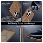 X Level 360 Rotatable Magsafe Kickstand Fluid Silicon Case for iPhone 16 Pro Max (Desert Titanium)