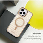 Protective Apple iPhone Back Cover - Santa Barbara Polo Jeremy Series Transparent Magsafe Case for iPhone 16 Pro (Desert Titanium) - Style 2