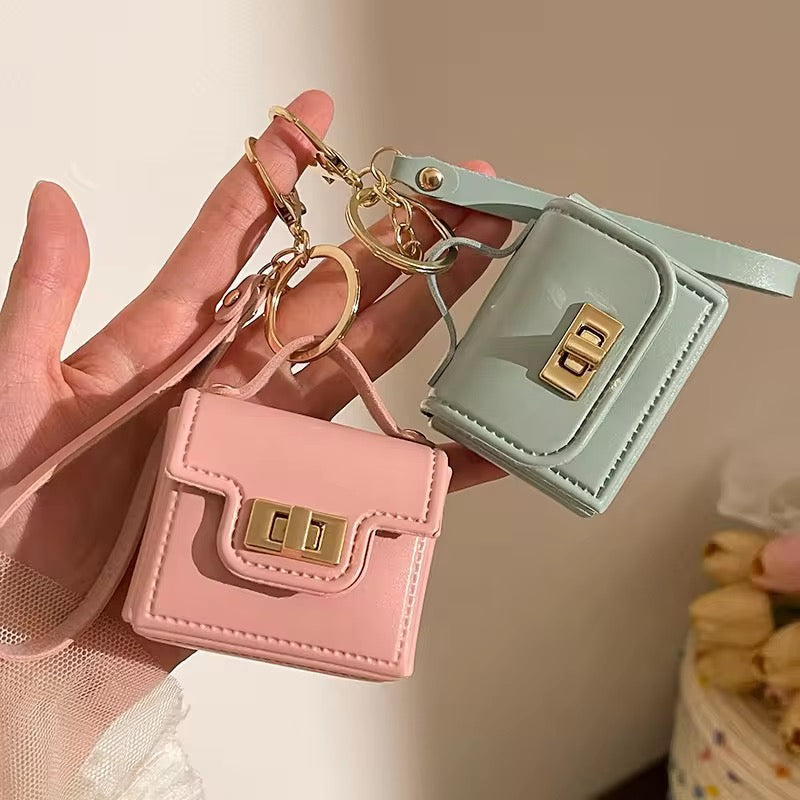 Mini Luxury Leather Small Keychain Pre-Order Wallet Bag Mobile Case by CoverMeUp - Style 3