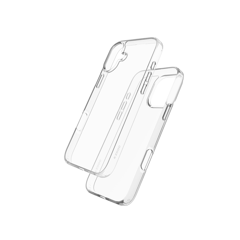 Protective Apple iPhone Back Cover - KZDOO Ultra Clear Hard PC Transparent Case for iPhone 16 Pro Max (Clear Transparent) - Style 2