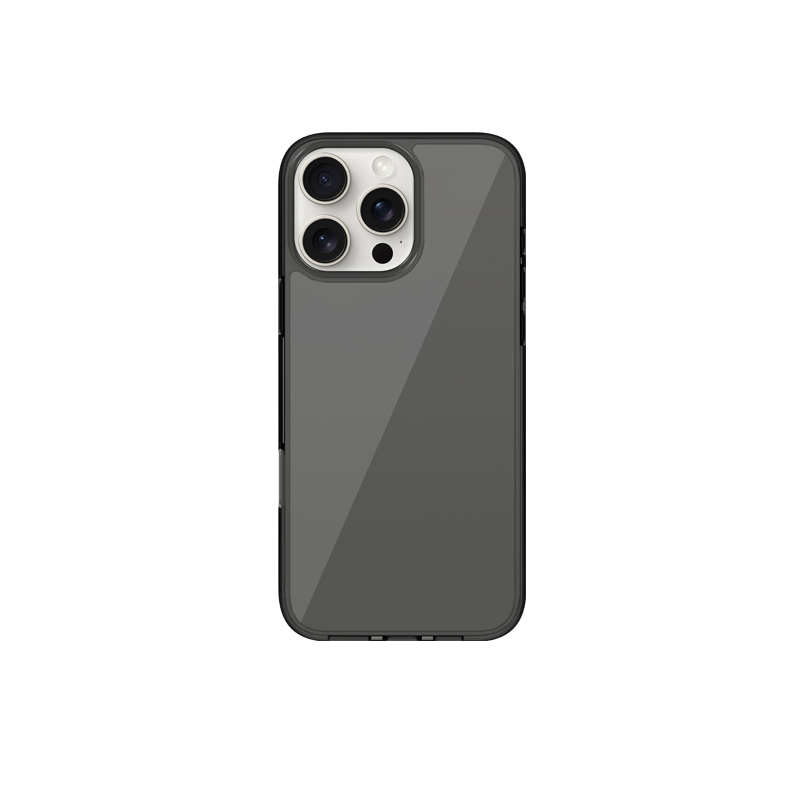 Protective Apple iPhone Back Cover - KZDOO Ultra Clear Transparent Case for iPhone 16 Pro Max (Smoke Grey)