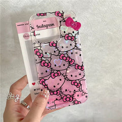 Hello Kitty 3D Pink Bow Laser Dual Shaded iPhone Case