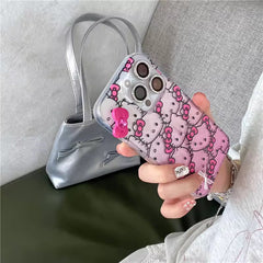 Hello Kitty 3D Pink Bow Laser Dual Shaded iPhone Case