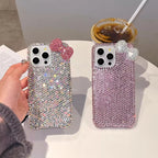Protective Apple iPhone Back Cover - Premium Cute Diamond Rhinestone Glitter Bow iPhone Case - Style 5