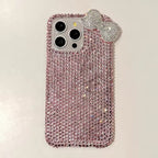 Protective Apple iPhone Back Cover - Premium Cute Diamond Rhinestone Glitter Bow iPhone Case - Style 3