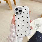 Protective Apple iPhone Back Cover - Cute Textured Candy Polka Dots Glossy Silicone iPhone Case - Style 7
