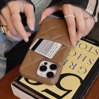 Protective Apple iPhone Back Cover - Premium Leather Card Holder iPhone Case - Style 5