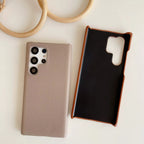 Samsung Premium Leather Textured Custom Initial Golden Metal Letter Case Mobile Case by CoverMeUp - Style 13