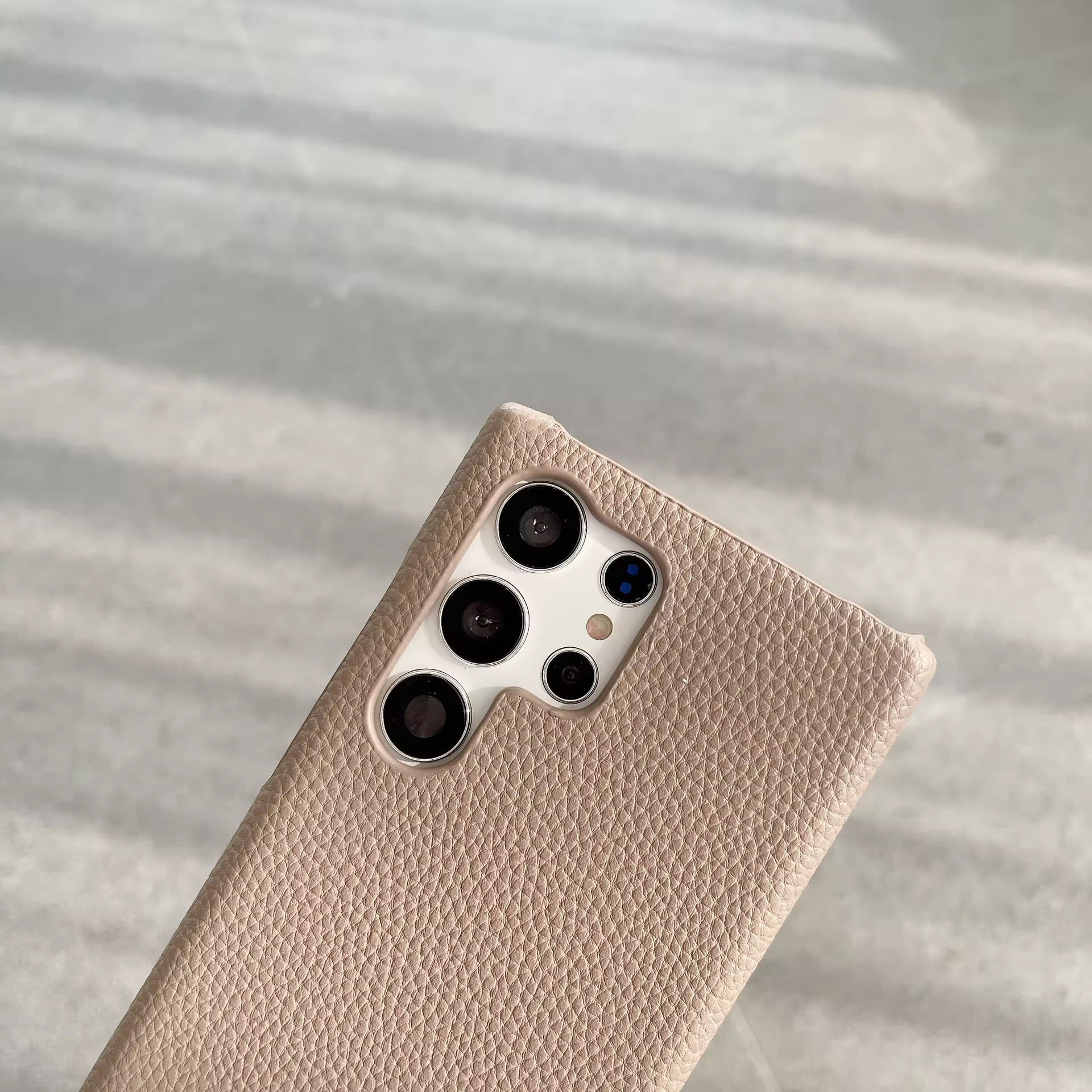 Samsung Premium Leather Textured Custom Initial Golden Metal Letter Case Mobile Case by CoverMeUp - Style 11