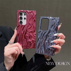 Samsung Luxury Electroplated Plating Soft TPU Textured Protective Case