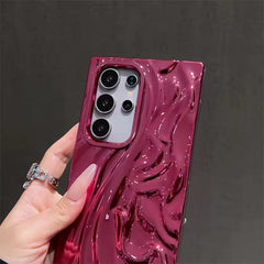 Samsung Luxury Electroplated Plating Soft TPU Textured Protective Case