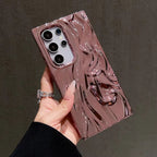 Samsung Luxury Electroplated Plating Soft TPU Textured Protective Case Mobile Case by CoverMeUp - Style 5