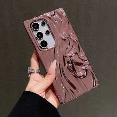 Samsung Luxury Electroplated Plating Soft TPU Textured Protective Case