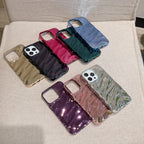 Protective Apple iPhone Back Cover - New Golden Winkle 3D Glossy Textured iPhone Ripple Soft Silicone Case - Style 5