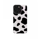 Protective Apple iPhone Back Cover - Cow Print Trendy iPhone Textured Silicone Case - Style 4