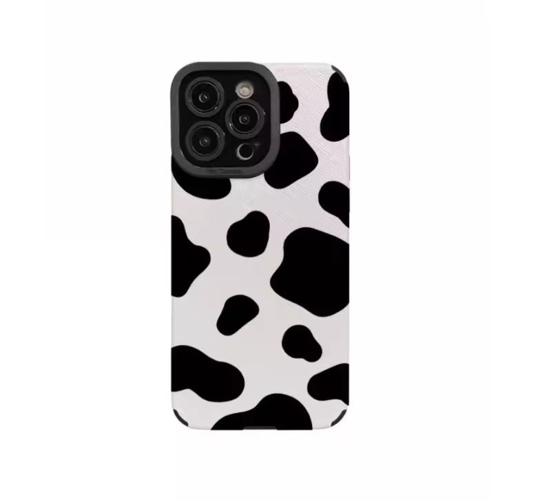 Protective Apple iPhone Back Cover - Cow Print Trendy iPhone Textured Silicone Case - Style 4