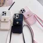 Protective Apple iPhone Back Cover - Pink Candy Crossbody Bracelet iPhone Soft Silicone Rubber Case