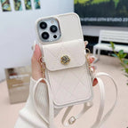 Protective Apple iPhone Back Cover - Pink Candy Crossbody Bracelet iPhone Soft Silicone Rubber Case - Style 3