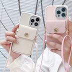 Protective Apple iPhone Back Cover - Pink Candy Crossbody Bracelet iPhone Soft Silicone Rubber Case - Style 4