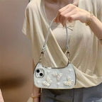 Protective Apple iPhone Back Cover - 3D Glitter Butterfly Wallet Bag Style iPhone Pre-Order White Silicone Case