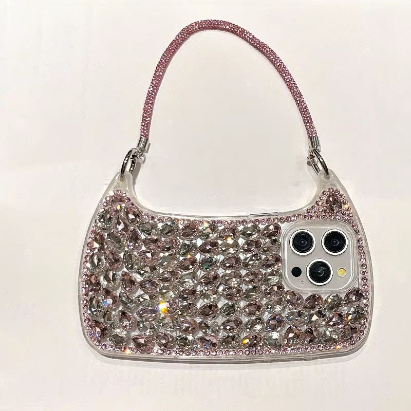 Protective Apple iPhone Back Cover - 3D Premium Rhinestone Glitter Wallet Bag Style iPhone Pre-Order Case - Style 5