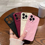 Protective Apple iPhone Back Cover - Solid Colors iPhone Textured Silicone Rubber Case