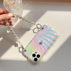 Luxury Laser Gradient Bracelet Lanyard iPhone Soft Case