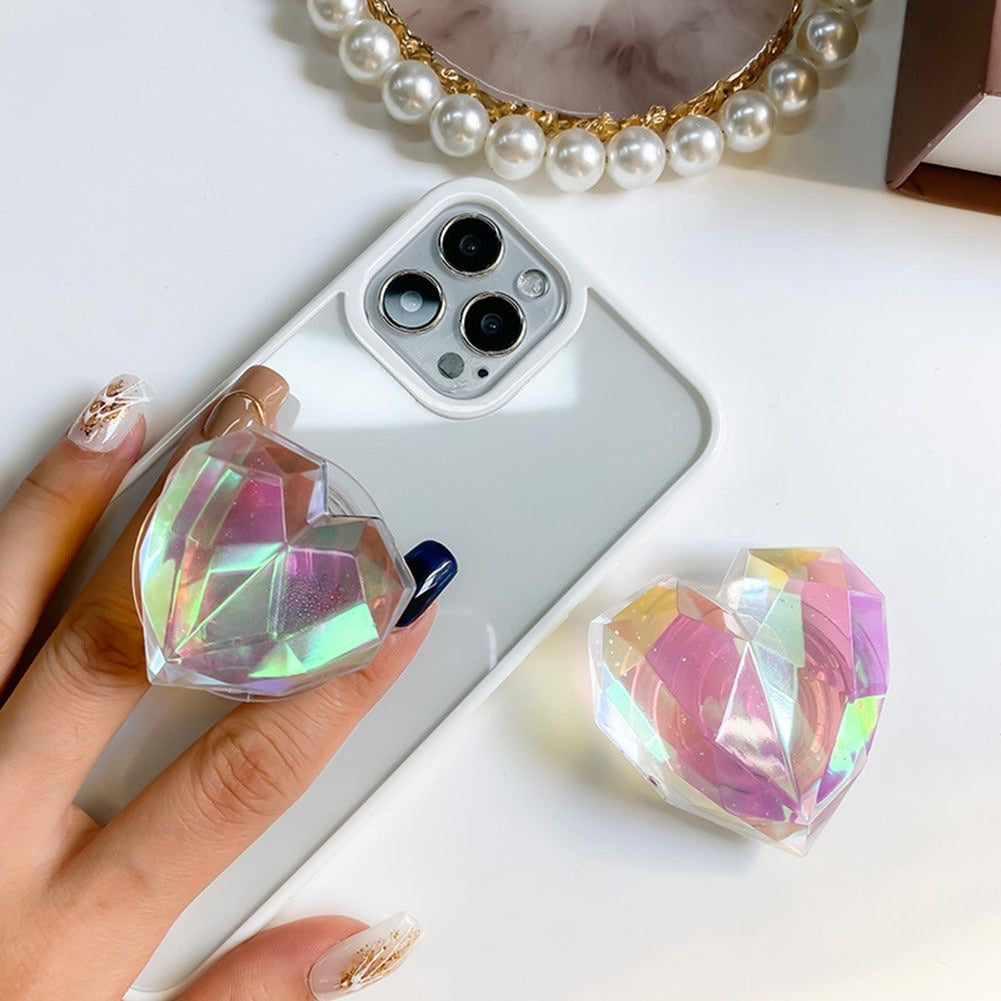 Heart Crystal Gripper Phone Holder Bracket Mobile Case by CoverMeUp - Style 2