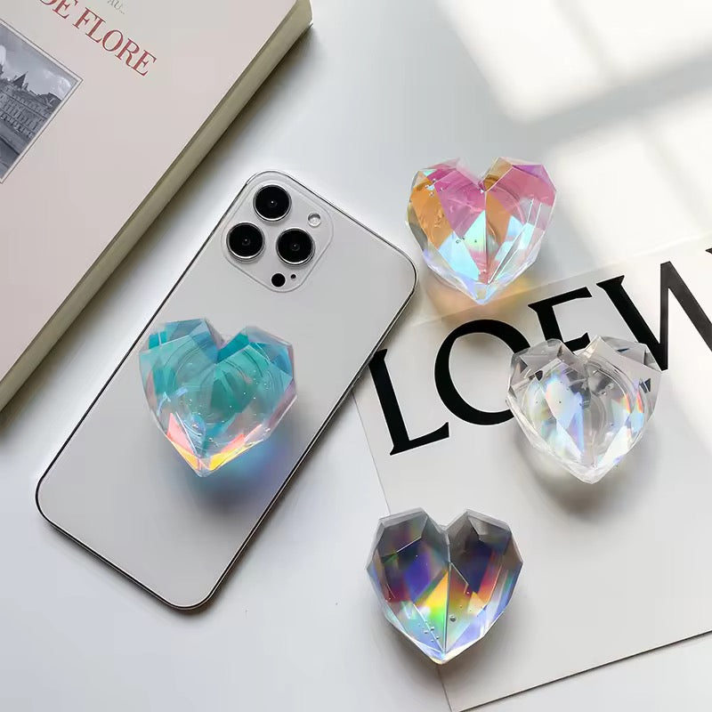 Heart Crystal Gripper Phone Holder Bracket Mobile Case by CoverMeUp