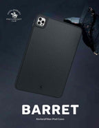 Santa Barbara Polo Raquet Club BARRET Series Carbon Fibre iPad Case for iPad Pro 13 (M4) 2024 Mobile Case by CoverMeUp - Style 2