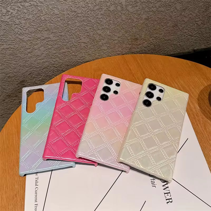 Samsung Laser Anti-Slip Diamond Graident Leather Pre-Order Case Mobile Case by CoverMeUp - Style 5