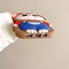 3D Labubu Luck Girl Bow Phone Holder Trending Shockproof Rubber Silicone iPhone Case