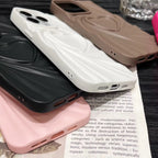 Protective Apple iPhone Back Cover - Heart Textured Candy Colors iPhone Silicone Case - Style 4