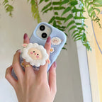 Protective Apple iPhone Back Cover - 3D iPhone Samsung Redmi Sheep Pre-Order Phone Holder Stand Rubber Silicone Case - Style 4