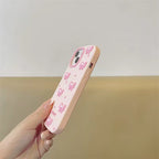 Protective Apple iPhone Back Cover - 3D iPhone Samsung Redmi Pink Kawaii Pearl Bow Pre-Order Phone Holder Stand Rubber Silicone Case - Style 6