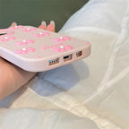 Protective Apple iPhone Back Cover - 3D iPhone Samsung Redmi Pink Kawaii Pearl Bow Pre-Order Phone Holder Stand Rubber Silicone Case - Style 4