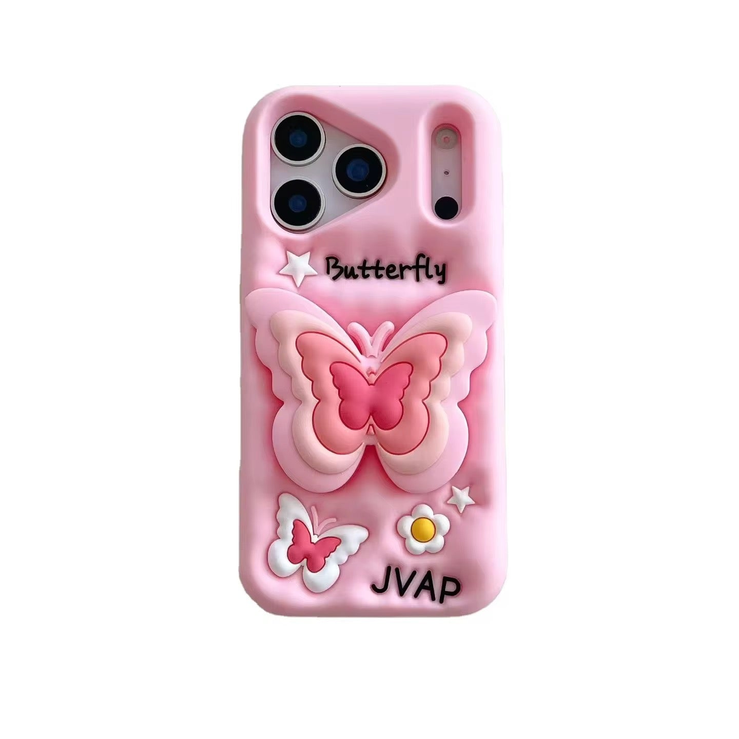 Protective Apple iPhone Back Cover - 3D iPhone Samsung Butterfly Pre-Order Phone Holder Stand Rubber Silicone Case - Style 15