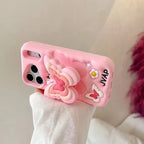 Protective Apple iPhone Back Cover - 3D iPhone Samsung Butterfly Pre-Order Phone Holder Stand Rubber Silicone Case - Style 4