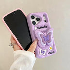 Protective Apple iPhone Back Cover - 3D iPhone Samsung Butterfly Pre-Order Phone Holder Stand Rubber Silicone Case - Style 5