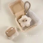 Cute Star Plush Fur Brown Airpod Case With Hanging Mobile Case by CoverMeUp - Style 4