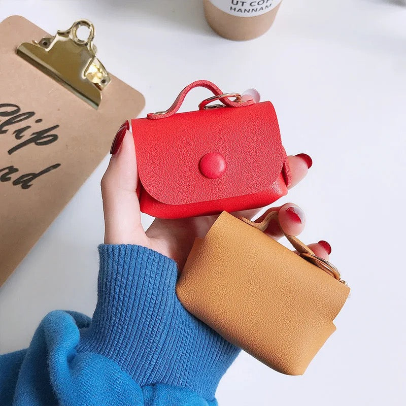 Luxury Leather With Lanyard Hanging Airpod Case Mobile Case by CoverMeUp - Style 4