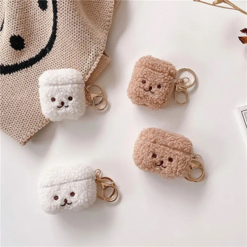 Plush Fur Eyes Airpod Case Mobile Case by CoverMeUp - Style 3