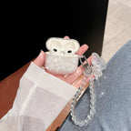 White Butterfly Bracelet Transparent Airpod Case Mobile Case by CoverMeUp - Style 7