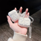 White Butterfly Bracelet Transparent Airpod Case Mobile Case by CoverMeUp