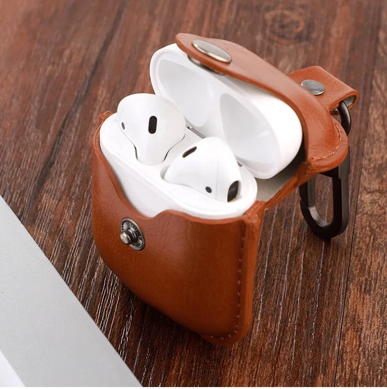 Premium Luxury Leather Airpod Case Mobile Case by CoverMeUp - Style 3