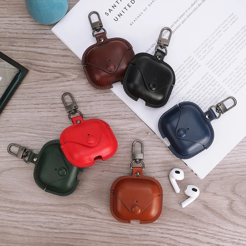 Premium Luxury Leather Airpod Case Mobile Case by CoverMeUp - Style 6