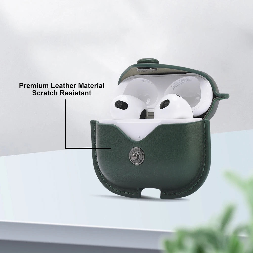 Premium Luxury Leather Airpod Case Mobile Case by CoverMeUp - Style 5