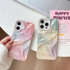 Pastel Shaded Pink Nice Smudge Textured iPhone Silicone Case