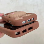 Samsung 3D Brown Teddy Bear Stand Phone Holder Soft Silicone Rubber Case Mobile Case by CoverMeUp - Style 4
