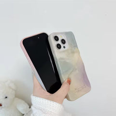 Pastel Shaded Pink Nice Smudge Textured iPhone Silicone Case